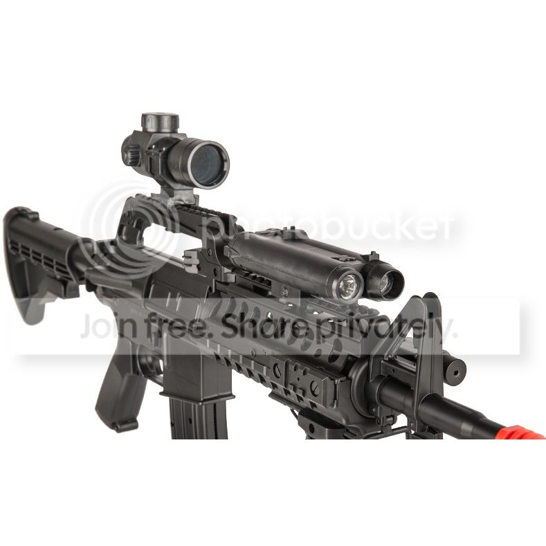 400 FPS WELL M4 SPRING AIRSOFT RIFLE GUN w/ SCOPE FLASHLIGHT LASER 6mm